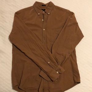 JCrew Dark Camel button down
